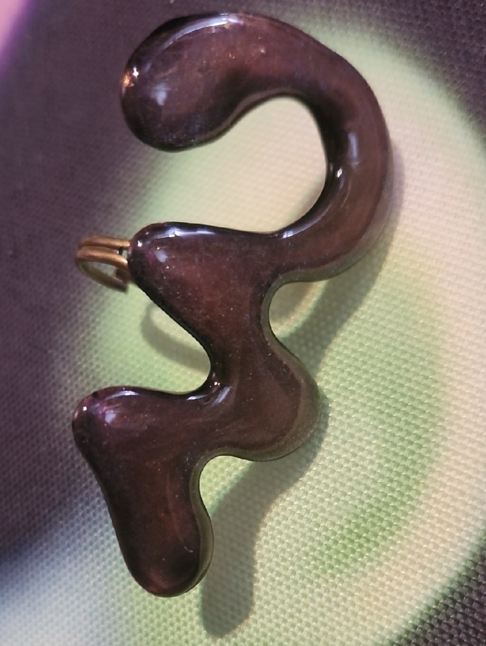 Abstract Iridescent Swirly Ring.